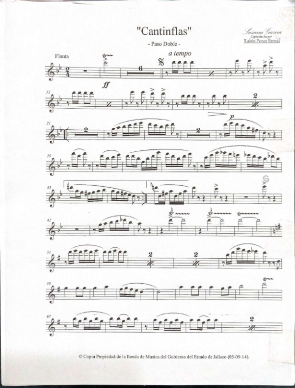 La imagen puede contener una previsualizacion de una partitura